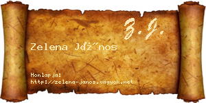 Zelena János névjegykártya